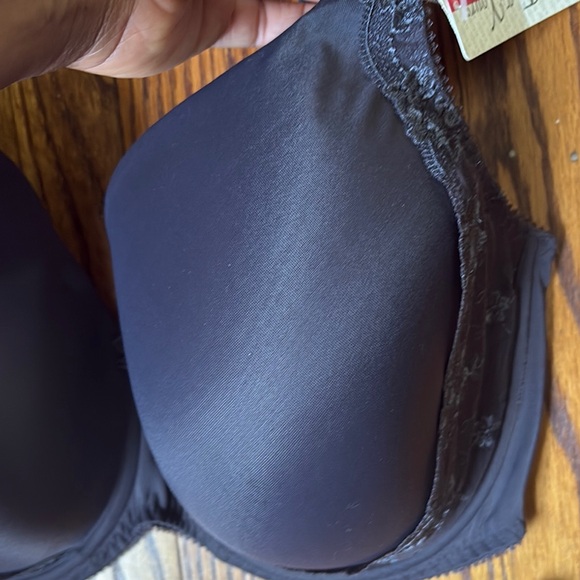 Grey Smooth Lace Trim Bra - Picture 4 of 6